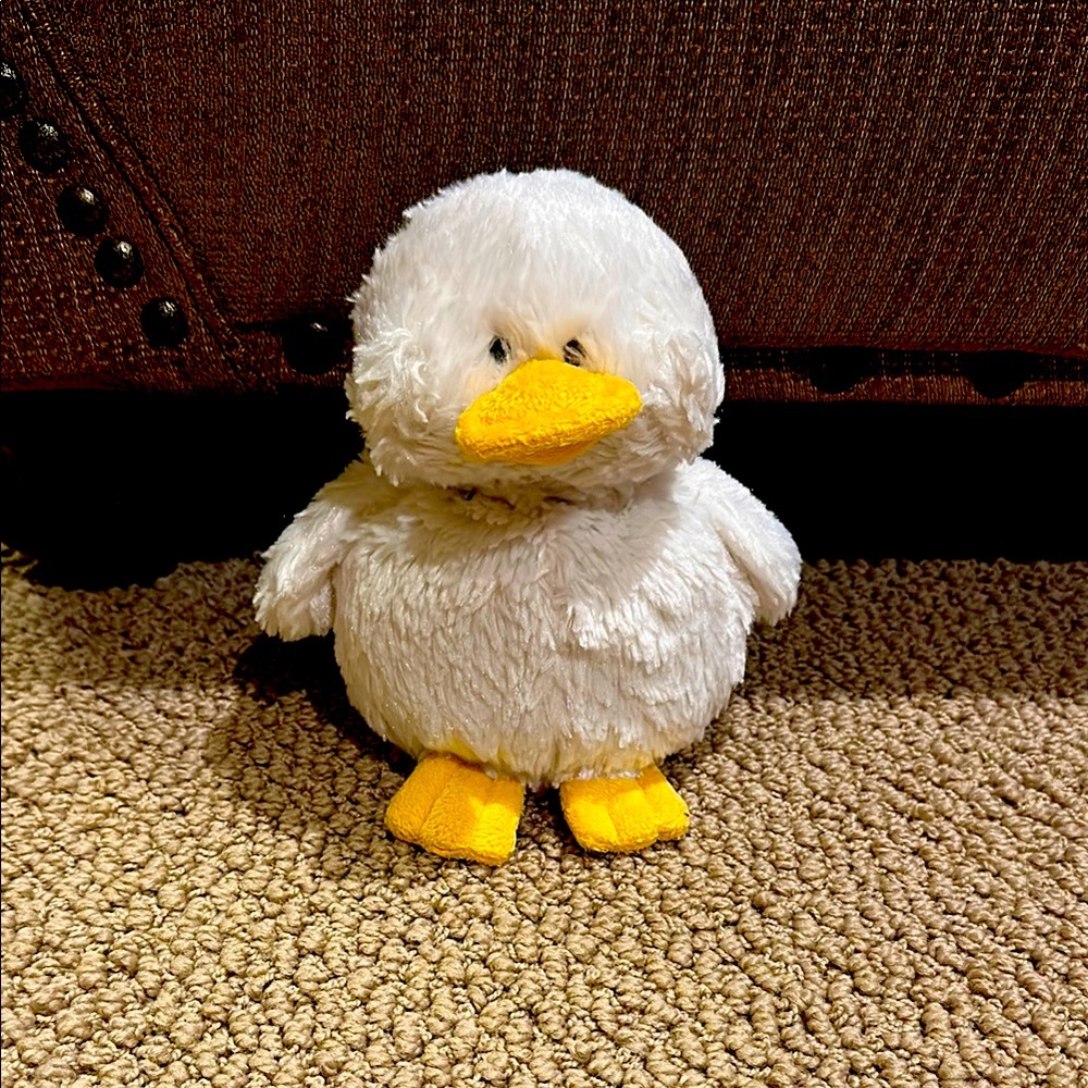 Plush White Duck Toy for Small Pets